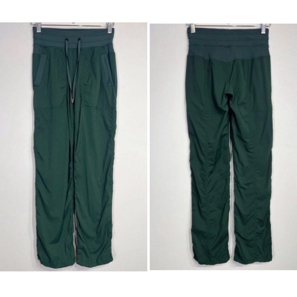 Lululemon Dance Studio Pants Joggers Rainforest Green 0 XS Wide Leg